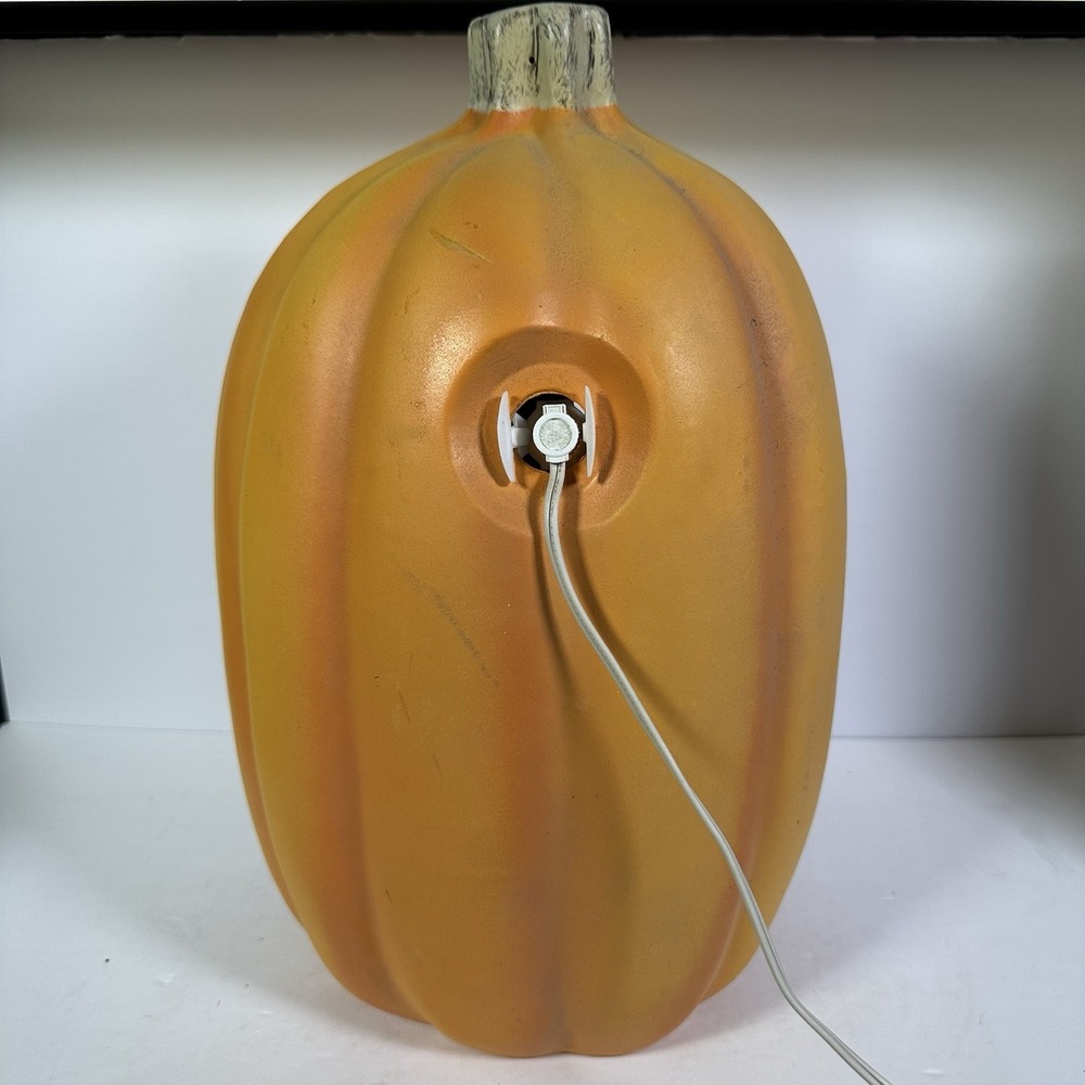 Vintage 16"Halloween Pumpkin Blow Mold Electric Light Scary Jack O Lantern Decor - Picture 5 of 8